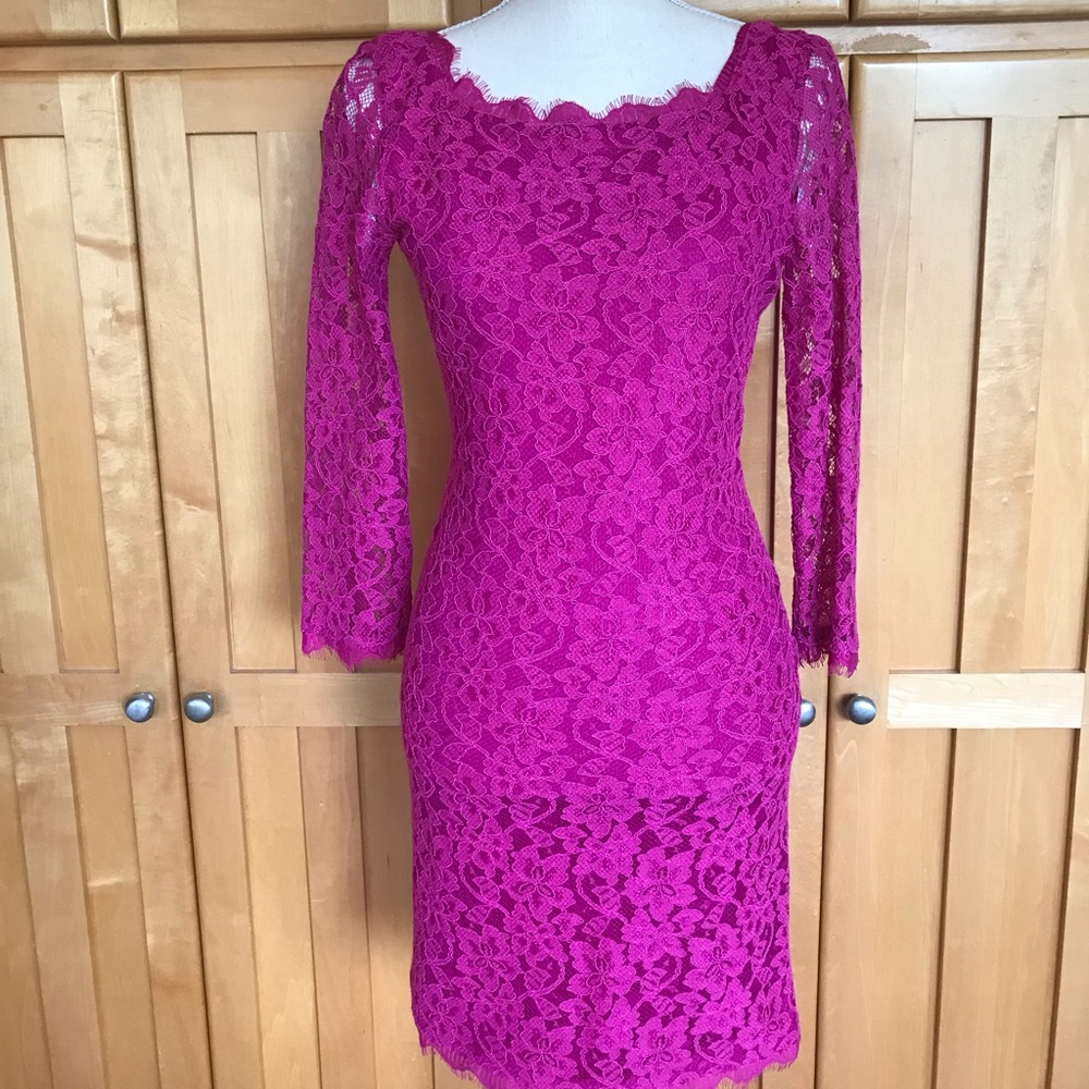 Diane von Furstenberg DvF Zarita Fuschia Dress